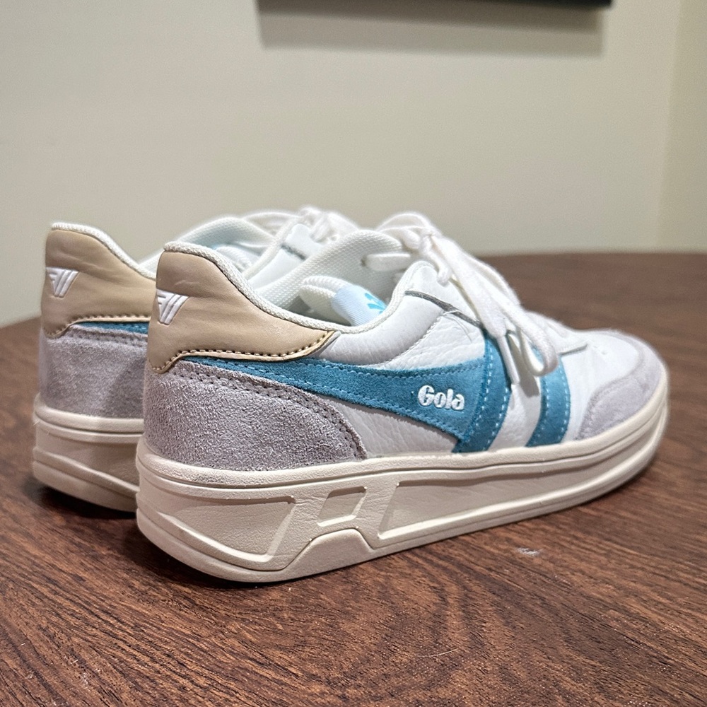 Gola Women's Topspin Sneakers Blue and White - Size 6 - Picture 4 of 10